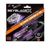 cavernedesjouets Coffret toupie - pour Beyblade x Pack Saber Samurai 2-70l - Set toupie + Lanceur Lanceur Victory à Prise - Type Attaque + 1 Carte