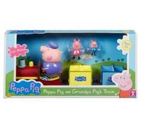 cavernedesjouets Coffret Train de Papy Pig, Le Grand Pere pour Peppa et George - Figurines, véhicule - Jouet préscolaire - Set Jeu avec Carte