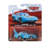 cavernedesjouets Coffret Voiture pour Cars Voiture Alias The King - Set véhicule Miniature avec Carte Tigre