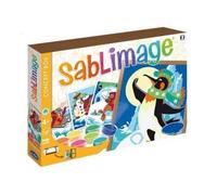 cavernedesjouets Concept box sablimage banquise animaux polaires 4 tableaux - sable colore - coffret activite creative + 1 carte - enfant 4 ans et plus