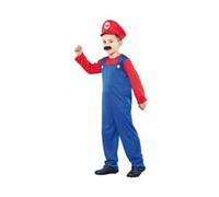 cavernedesjouets Costume Mario Le Plombier 10-12 Ans (Combinaison et Casquette) - déguisement garçon panoplie Enfant - Fete