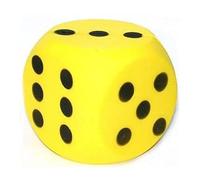 cavernedesjouets Dé en Mousse Jaune XXL : 15 cm - Jeu Plein air géant - extérieur - intérieur -société - Enfant - Adulte