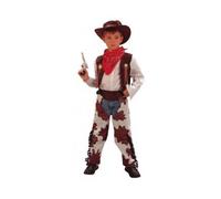 cavernedesjouets Déguisement cow boy 7-9 ans (gilet, sur pantalon, bandana, chapeau) - costume enfant - garçon - panoplie carnaval