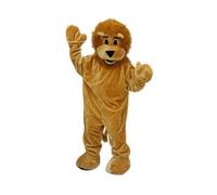 cavernedesjouets Deguisement mascotte lion, adulte, taile unique - costume maxi peluche de luxe - carnaval, fete, animation - set panoplie + carte animaux