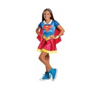 cavernedesjouets Deguisement supergirl fille taille 5/7 ans - costume de luxe - panoplie enfant dc super hero girls