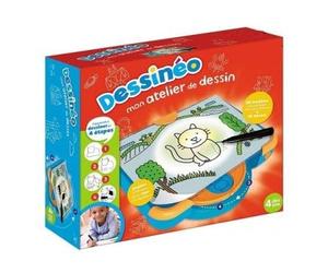 cavernedesjouets Dessineo mon atelier dessin pas a pas - j'apprends a dessiner en 4 etapes - pupitre lumineux machine - set jeu creatif enfant 4 ans et + - carte tigre