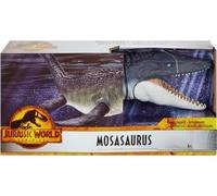 cavernedesjouets Dinosaure mosasaure géant 71 cm - Dino articulé XXL - pour Jurassic Protecteur des océans - Animaux préhistorique et 1 Carte Tigre