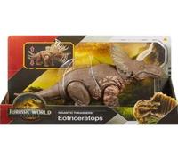 cavernedesjouets Dinosaure Rebirth : méga prédateurs eotriceratops 32 cm - Dino articulé - pour Jurassic - Set Animal préhistorique + Carte