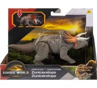cavernedesjouets Dinosaure Rebirth Zuniceratops - Jurassic Combat extrême Dino 18 cm - Set Animaux préhistorique + 1 Carte Offerte
