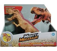 cavernedesjouets Dinosaure t-Rex Brun avec blessure 20 cm Long - Dino articule avec Son et lumière - Tyrannosaurus Mighty megasaur - Figurine + Carte