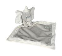 cavernedesjouets Doudou eléphant Dumbo Plat Gris 26 x 26 cm - Peluche - Enfant et Bebe - Fille Garcon - Set Cadeau Naissance - avec Carte Tigre