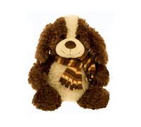 cavernedesjouets Doudou Peluche Chien Marron 38 cm - Mignon, Tout Doux - Cadeau Enfant, Adulte- Set Doudou Calin et Carte Animal