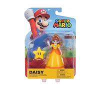 cavernedesjouets Figurine pour Mario : Daisy 13 cm + Super Etoile Jaune - Set Figurine articule Collection + 1 Carte Tigre - Enfant