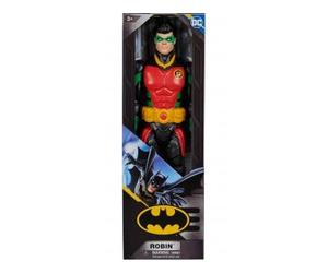 cavernedesjouets Figurine Robin Costume Rouge et Noir 30 cm - DC - Super Heros - Jouet Garcon - Nouveaute