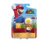cavernedesjouets Figurine Toad Jaune + Bloc - Set Figurine pour Mario articule Collection 9 cm + Carte Animal - Enfant