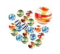 cavernedesjouets Filet 20 Billes 16mm + 1 calot 25mm, tortitta - Collector, Rare - Tourbillon, Spirale Colores - Jeu Recreation Enfant - Set Jouet et Carte