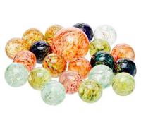 cavernedesjouets Filet Billes Enfant Flyer, Serie Collector - lot 20 Billes + 1 calot, Verre Colore et tachete - Jeu Recreation - Set Jouet et Carte Animaux