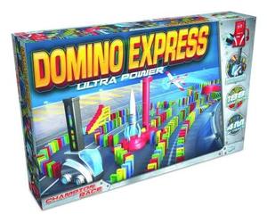 cavernedesjouets Grand Coffret Domino Express Ultra Power : 188 Dominos + Power Dealer - Set Jeu de Construction - Set Collector + 1 Carte Tigre