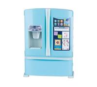 cavernedesjouets Grand frigo americain realiste avec Sons 28x12x38cm - Mon refrigerateur - Appareil Cuisine Enfant avec Carte Animal - Jouet menager dinette