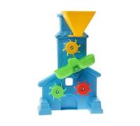 cavernedesjouets Grand Moulin a Sable et a Eau Bleu 25 x 9 x 41 cm - Jeu Plein Enfant XL - Accessoire bac a Sable - Jardin - Set Jouet Plage géant avec Carte