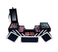 cavernedesjouets Grand Vanity de Maquillage Glitter Noir Enfant 72 Pieces - Coffret Mallette Beaute Fille - Set cosmetique Fashion et 1 Carte