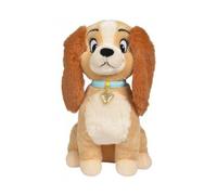 cavernedesjouets Grande Peluche : Chien Miss Lady 45 cm - Set Doudou Enfant et 1 Carte Offerte - la Belle et Le Clochard