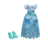 cavernedesjouets Habit poupée Princesse - Robe Bal Verte + Chaussures - Set vêtement poupée Mannequin Ariel Petite sirène et Carte Animal