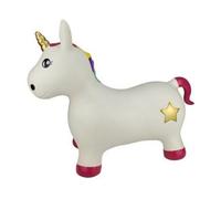 cavernedesjouets Hop ma Licorne sauteuse Arc en Ciel Etoile des 18 Mois - Set Ballon Animal Sauteur Gonflable et Carte Animal - motricite Bebe, Enfant - 50 kg Max