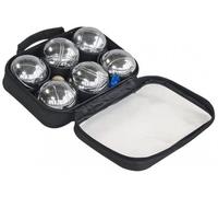 cavernedesjouets Jeu 6 Boules Petanque Chrome Loisirs (725g, Ø7,2cm) - avec cochonnet, mesureur, Sacoche - Set Jeu Plein air adresse et Carte