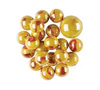 cavernedesjouets Jeu Billes Enfant t Rex - lot 20 Billes Verre + 1 calot 25 mm - colorees, Rare - Dinosaure, Jurassic - Set Jouet Recreation et Carte