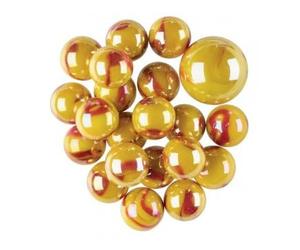 cavernedesjouets Jeu Billes Enfant t Rex - lot 20 Billes Verre + 1 calot 25 mm - colorees, Rare - Dinosaure, Jurassic - Set Jouet Recreation et Carte