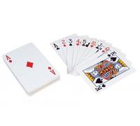 cavernedesjouets Jeu de 54 Cartes geantes, Maxi Grand Format XL - Taille 13,5x21cm - Animation, Exterieur - Set Cartes a Jouer Enfant, Adulte avec Carte