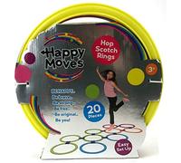 cavernedesjouets Jeu de Plein air : marelle avec 10 Anneaux 27.5 cm de diamètre avec 10 Attaches - Set Jouet Enfant et 1 Carte Tigre