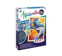 cavernedesjouets Jeu loisir créatif : aquarellum phospho cosmos - set tableau a peindre enfant + 1 carte tigre