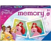 cavernedesjouets Jeu Memory Princesses 28 Cartes : la Petite Sirene, Belle, Raiponce, Jasmine et Plus - Images identic, Paires - Set Jeu Observation + 1 Carte Tigre