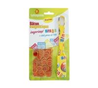 cavernedesjouets Kit Complet Bingo 2 en 1 - Baton magnetique Jaune + 100 pions de marquage - Jeu de Loto - Set Accessoire, Materiel + Carte Tigre