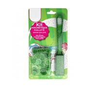 cavernedesjouets Kit Complet Bingo 2 en 1 - Baton magnetique Vert pailletés + 100 pions de marquage - Jeu de Loto - Set Accessoire, Materiel + Carte Tigre