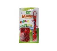 cavernedesjouets Kit Loto 2 en 1 - Baton magnetique Bingo + 100 pions, Rouge - ramasse jetons Symboles - Set Jeu Accessoires Joueur et Carte