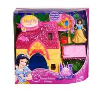cavernedesjouets La Maison de Blanche Neige et 1 poupée + Accessoires - Set Mini Royaume poupée Princesse avec Une Carte Animal