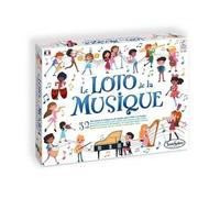 cavernedesjouets Le Loto de la Musique, 32 Instruments et 40 melodies - Loto sonore Musical - Jeu sensoriel ouie - Set Jouet educatif Enfant et Carte Tigre