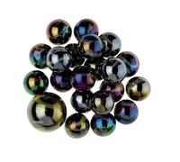 cavernedesjouets Lot de 20 Billes + 1 calot Scarabee - Collection Insectes - Billes en Verre Enfant - Jeu Plein air, Recreation - Set Jouet Retro avec Carte