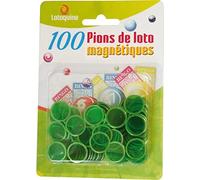 cavernedesjouets Loto - Sachet de 100 pions magnétiques Vert - Accessoires Jeu - jeton Bingo
