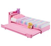 cavernedesjouets Ma Premiere Poupee - Coffret Dodo, Soiree Pyjama - mobilier lit Rose, Chambre - Set Accessoires Maison avec Carte