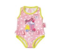 cavernedesjouets Maillot de Bain Rose avec Canard Jaune 43 cm pour poupée - Vetement Poupon - Set Tenue pour paby Born avec Carte Offerte - Accessoire za30