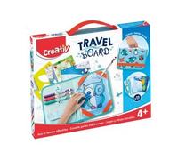 cavernedesjouets Mallette ardoise voyage jeux et dessins effacables, theme animaux - travel board voiture des 4 ans - set valisette creative avec carte