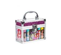 cavernedesjouets Mallette baumes a levres Princesses pour Enfant, 4 Lip Stick Brillant aromatise - Gloss Naturel, Vegan - Set valisette Beaute et Carte