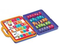 cavernedesjouets Mallette j'apprends a Lire 5-7 Ans - 90 jetons Lettres, systeme autocorrectif - Jeu educatif Lecture Mots - Set Atelier activites Ecole + 1 Carte