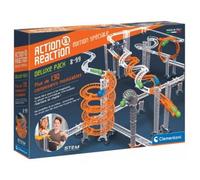cavernedesjouets Maxi Coffret Deluxe Action et Reaction, Edition Speciale - Plus de 130 Composants - Circuit Billes stem - Set Jeu Construction et 1 Carte
