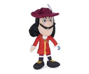 cavernedesjouets Peluche Capitaine Crochet 36 cm - Doudou Collection pour Peter pan - Set Jouet Enfant avec Carte Tigre