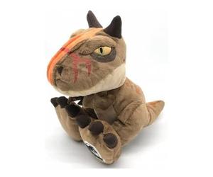 cavernedesjouets Peluche Dinosaure Carnotaurus Toro 28 cm - Dino Brun - Set Doudou Enfant avec Carte - pour Jurassic